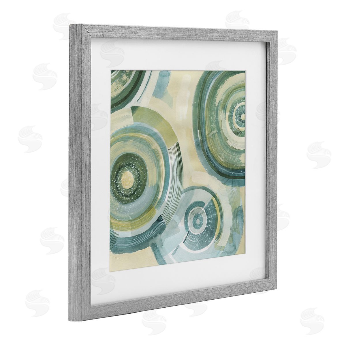 Grace Popp Yellow Passiflora Circles Canvas Wall Art Print