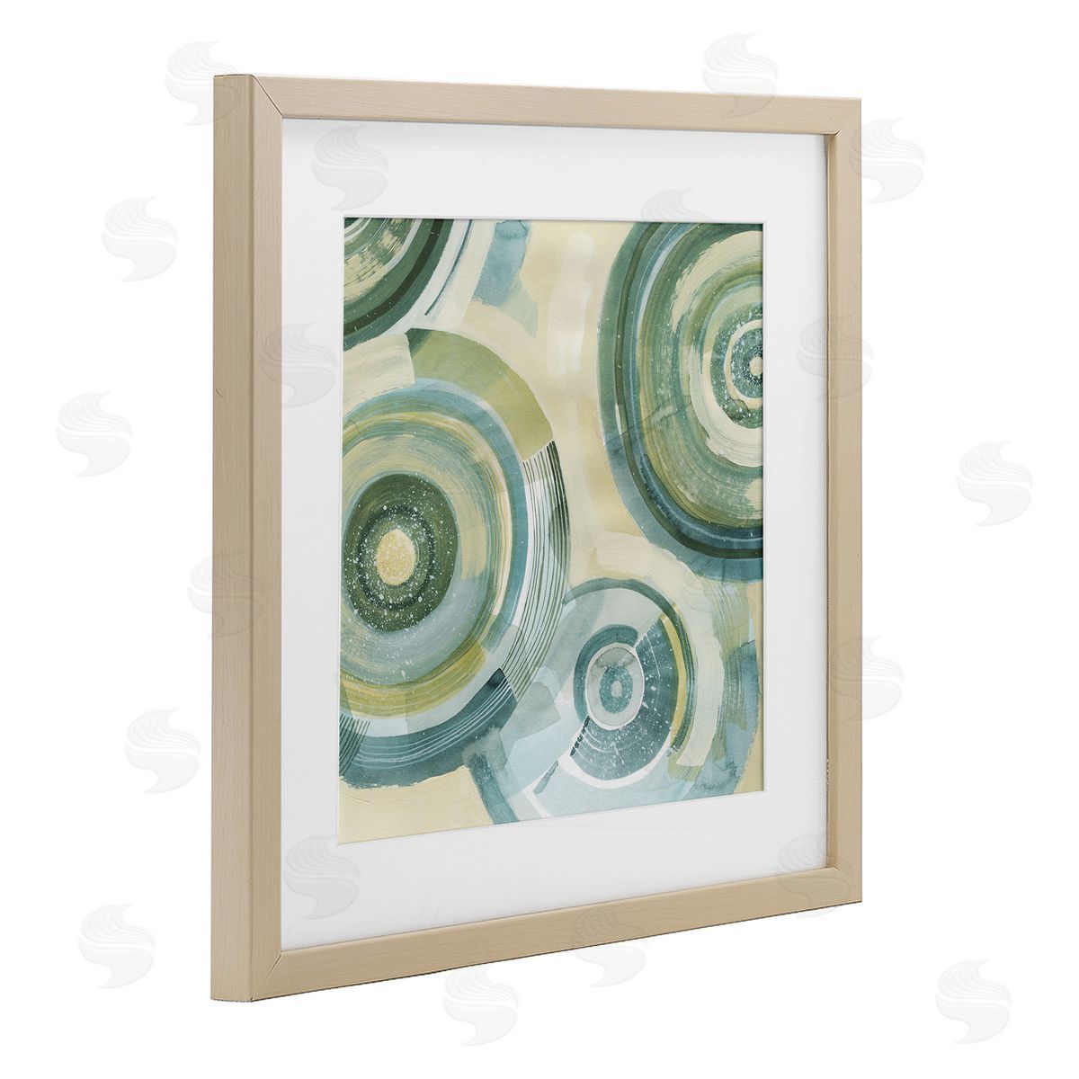 Grace Popp Yellow Passiflora Circles Canvas Wall Art Print