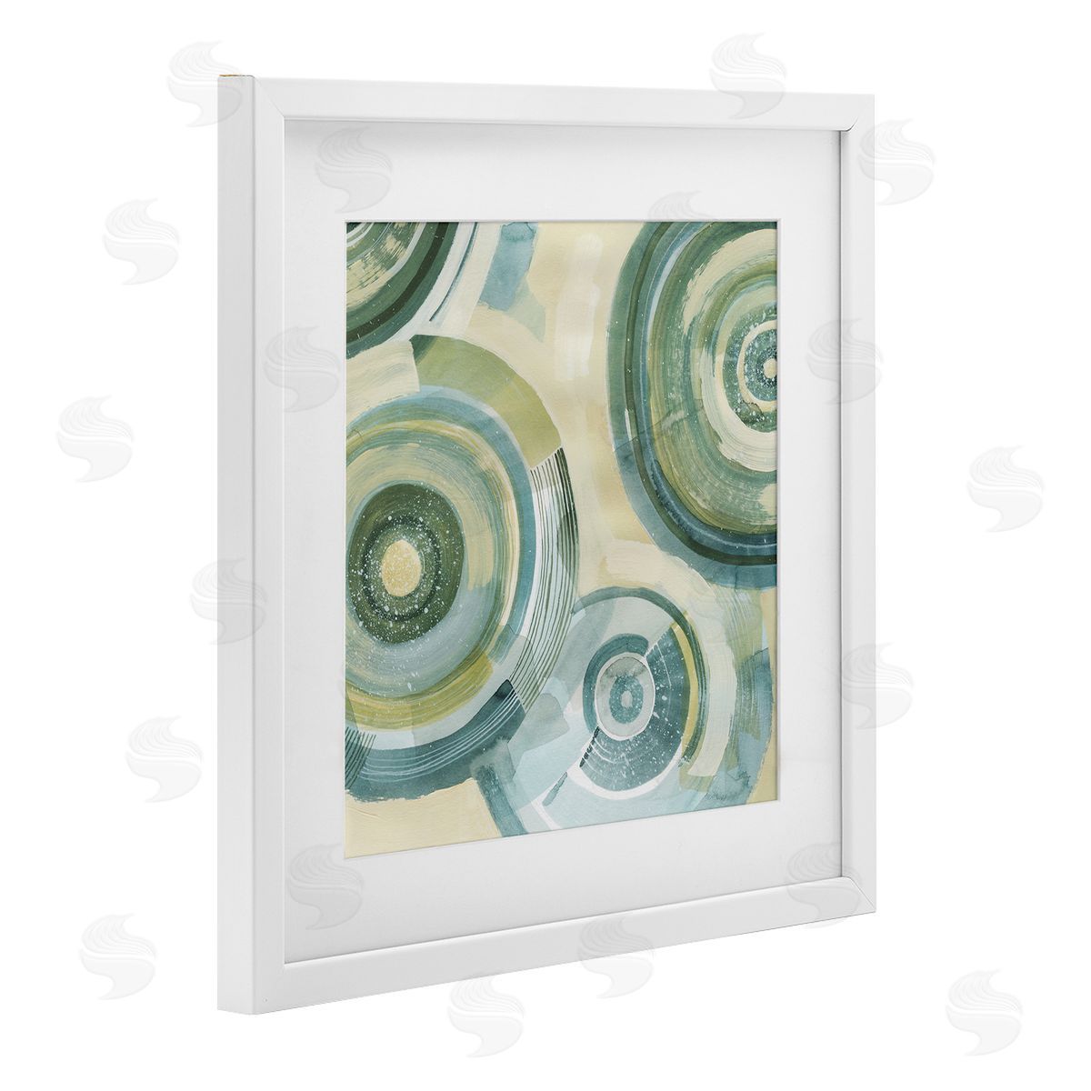 Grace Popp Yellow Passiflora Circles Canvas Wall Art Print