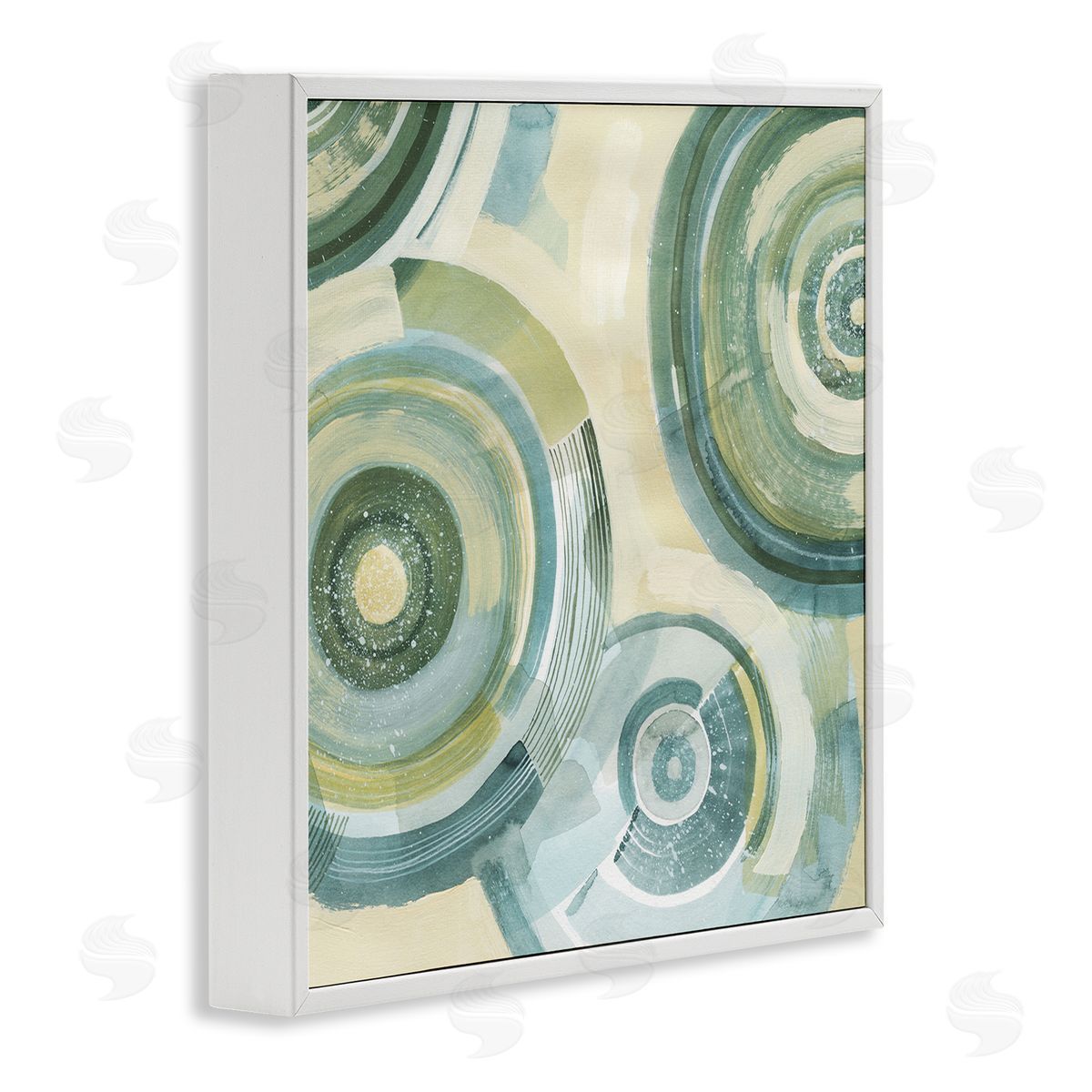 Grace Popp Yellow Passiflora Circles Canvas Wall Art Print