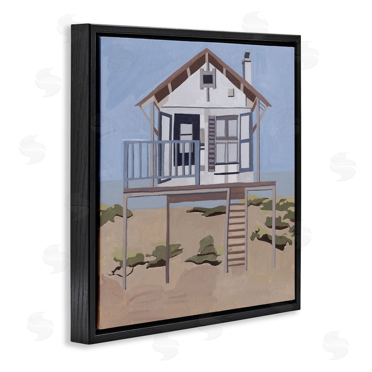 Melissa Wang Silent Shores Beach House Canvas Wall Art Print