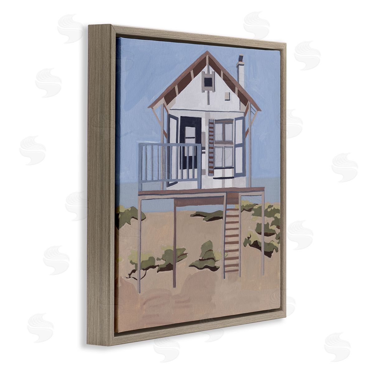 Melissa Wang Silent Shores Beach House Canvas Wall Art Print