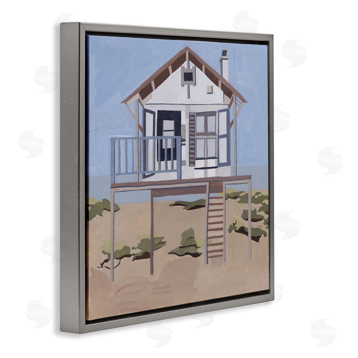 Melissa Wang Silent Shores Beach House Canvas Wall Art Print