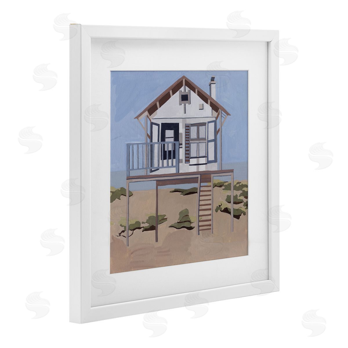 Melissa Wang Silent Shores Beach House Canvas Wall Art Print