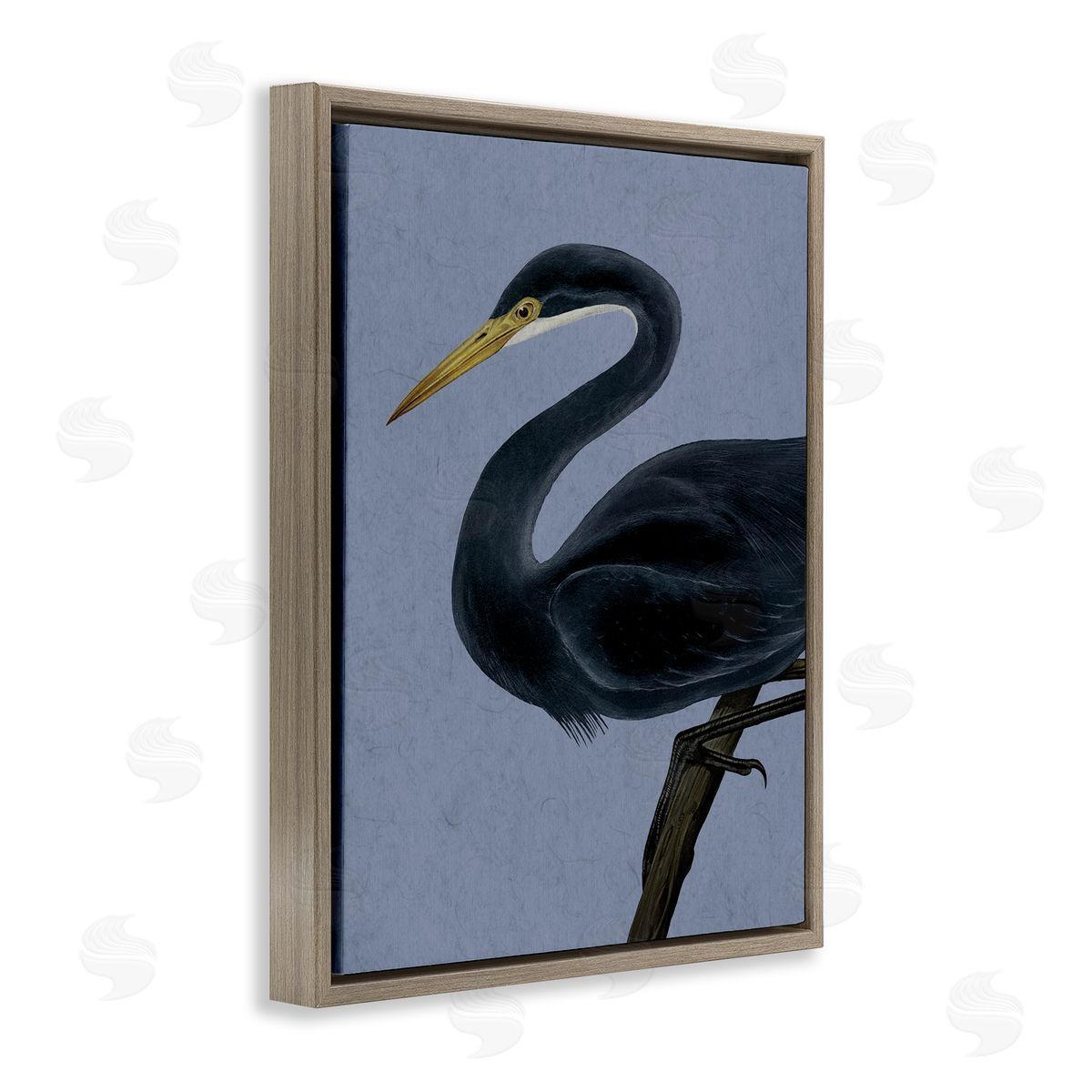 Grace Popp Black Perched Heron Canvas Wall Art Print