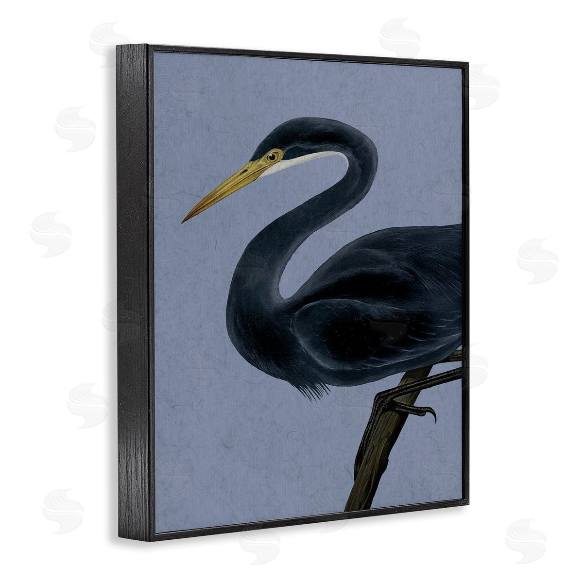 Grace Popp Black Perched Heron Canvas Wall Art Print