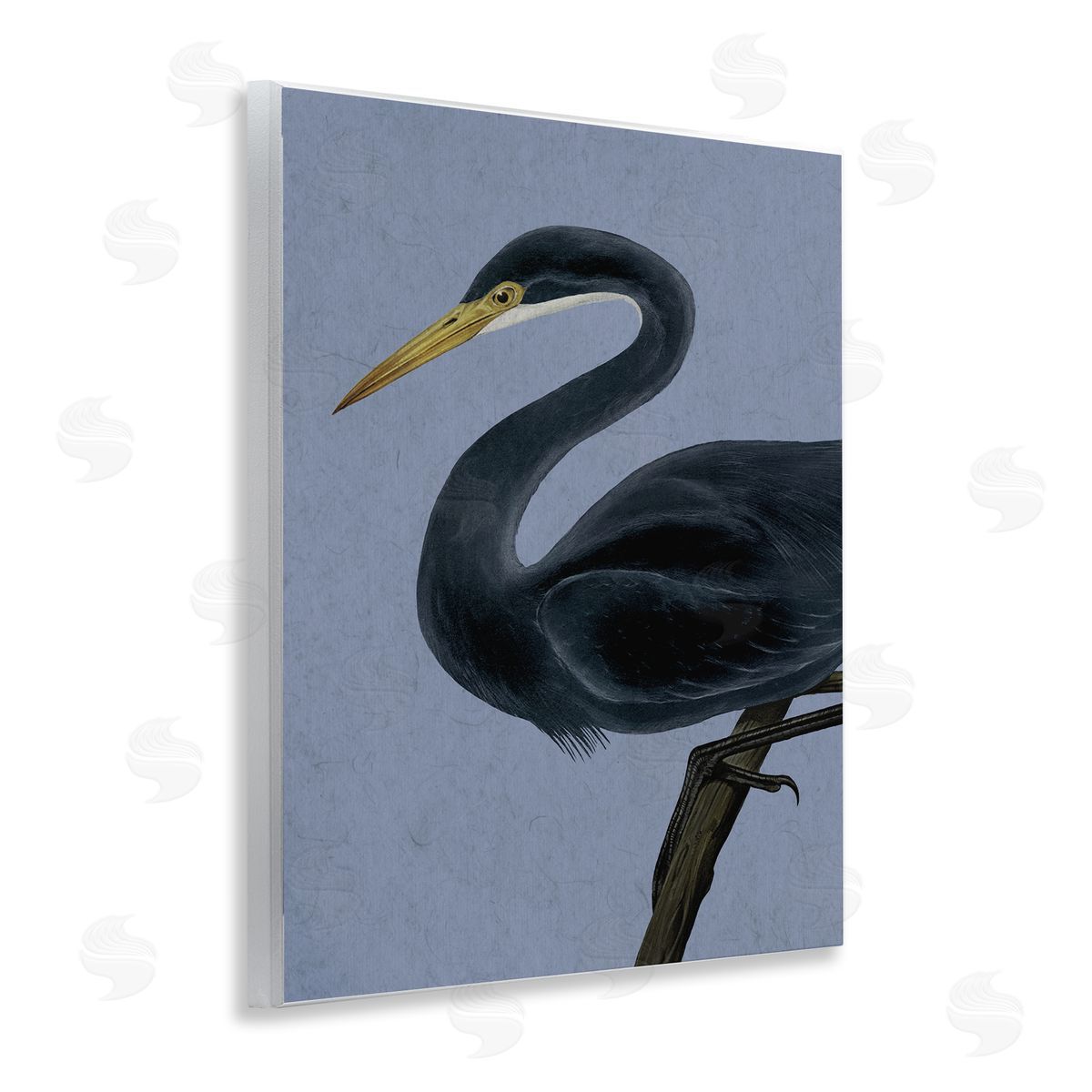 Grace Popp Black Perched Heron Canvas Wall Art Print