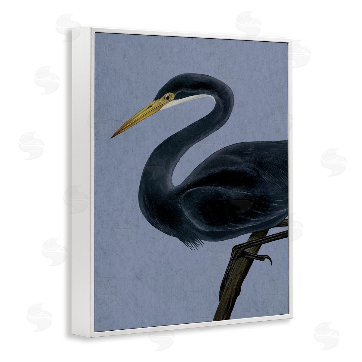 Grace Popp Black Perched Heron Canvas Wall Art Print