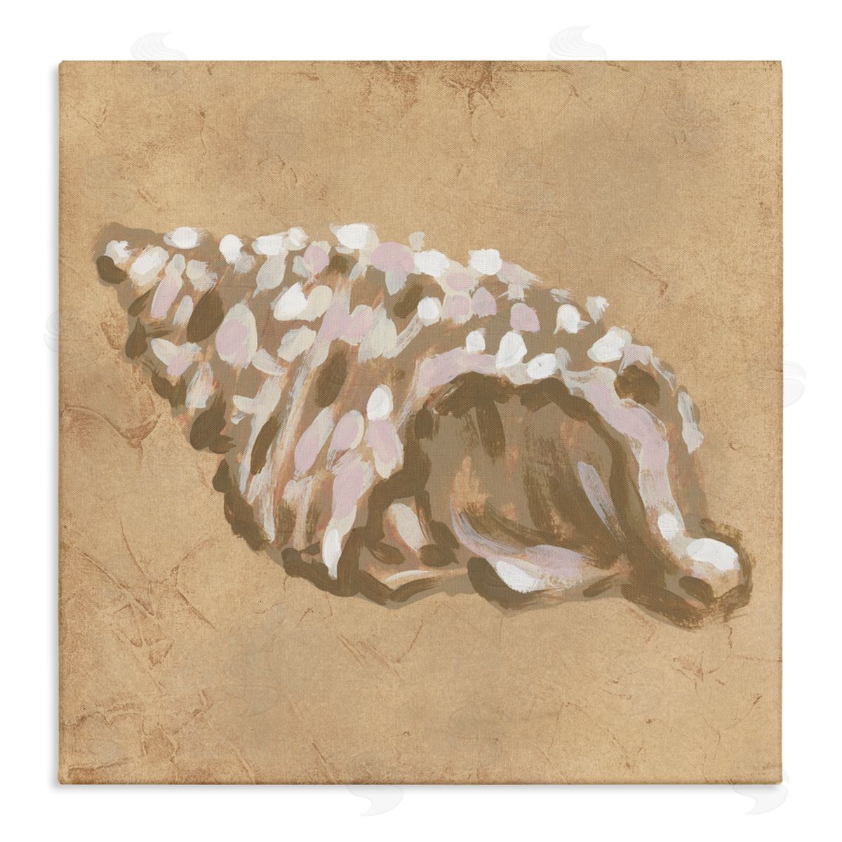 June Erica Vess Earth Tone Conch Canvas Wall Art Print