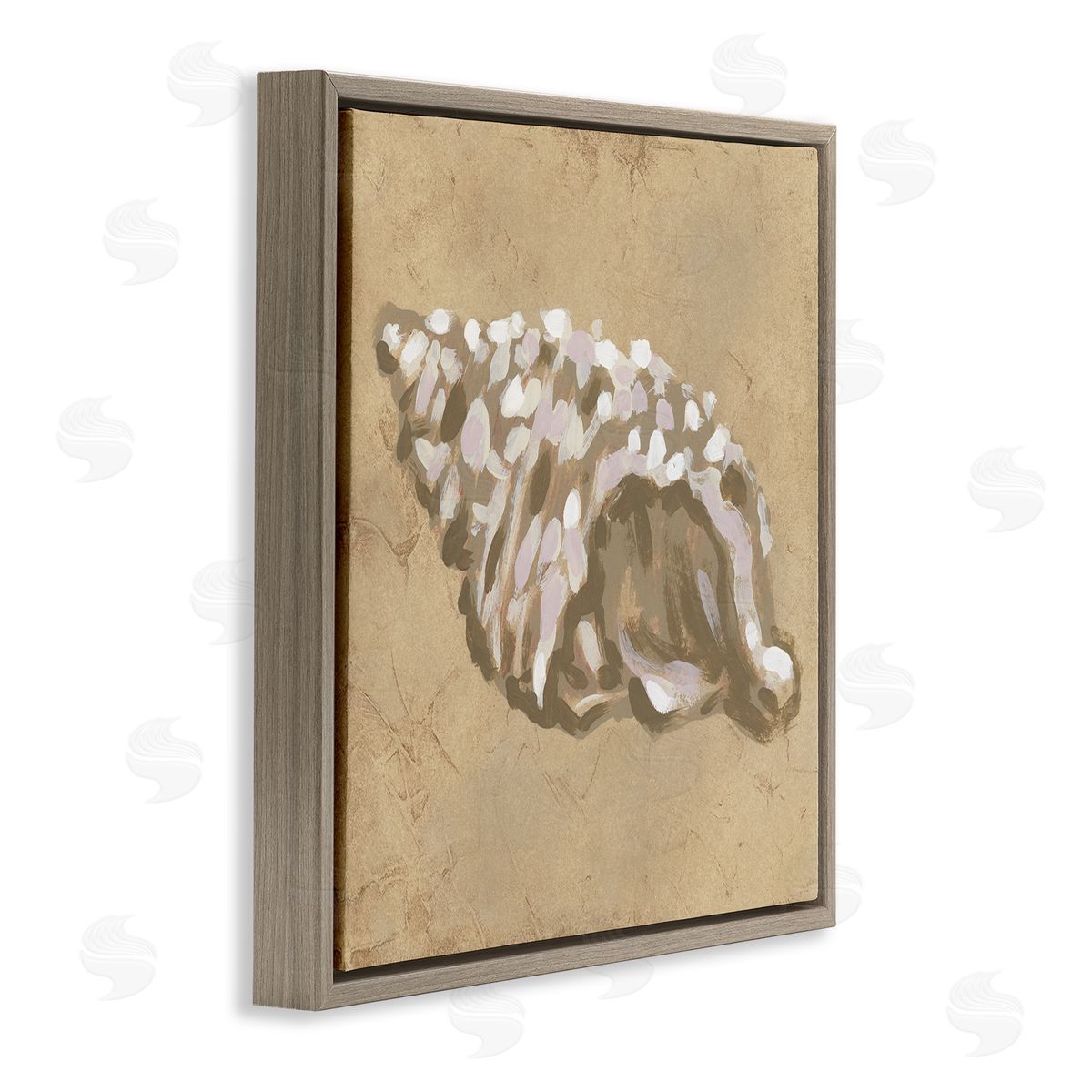 June Erica Vess Earth Tone Conch Canvas Wall Art Print