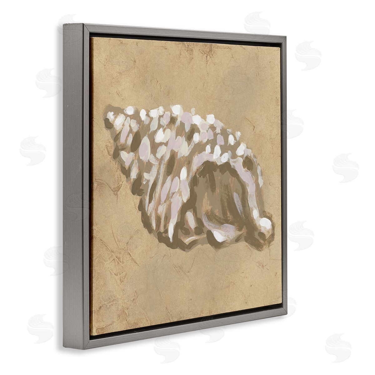 June Erica Vess Earth Tone Conch Canvas Wall Art Print