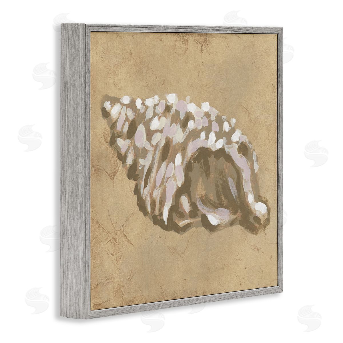 June Erica Vess Earth Tone Conch Canvas Wall Art Print