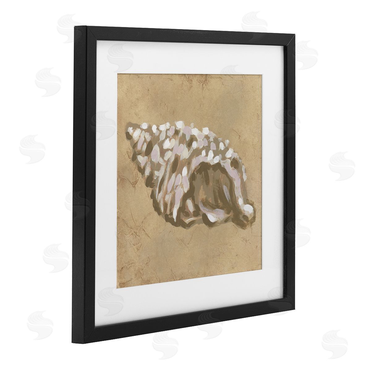 June Erica Vess Earth Tone Conch Canvas Wall Art Print