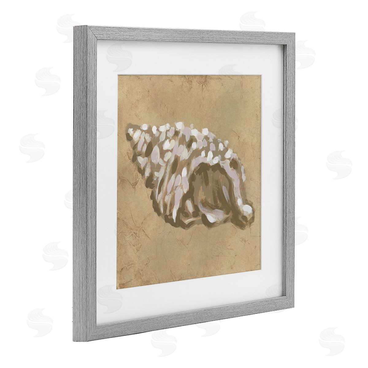June Erica Vess Earth Tone Conch Canvas Wall Art Print