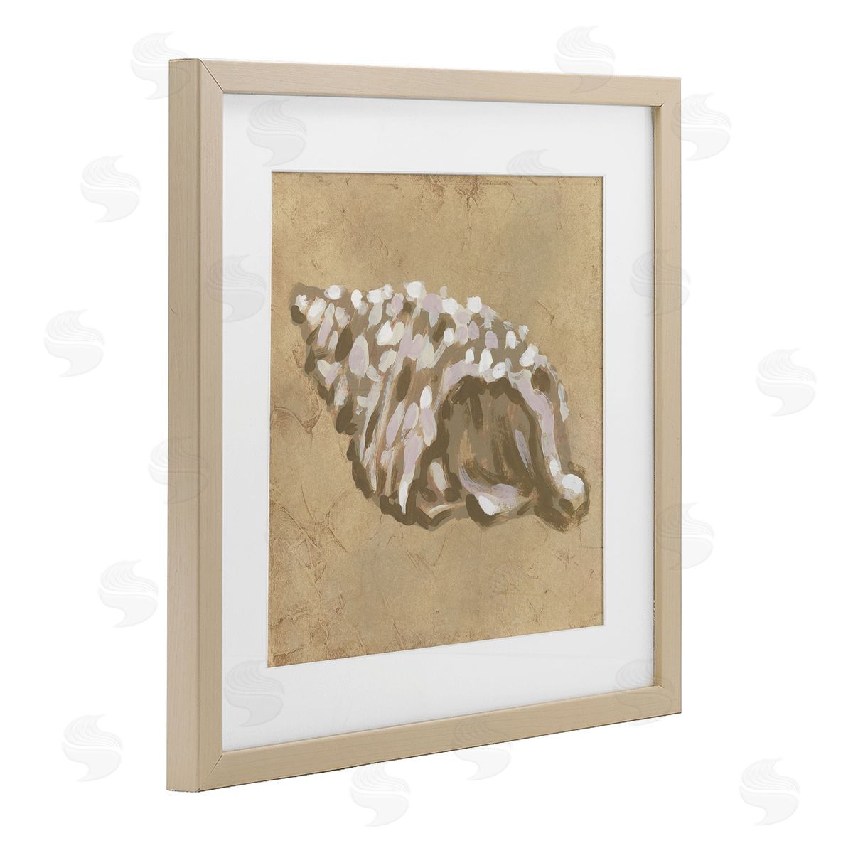 June Erica Vess Earth Tone Conch Canvas Wall Art Print