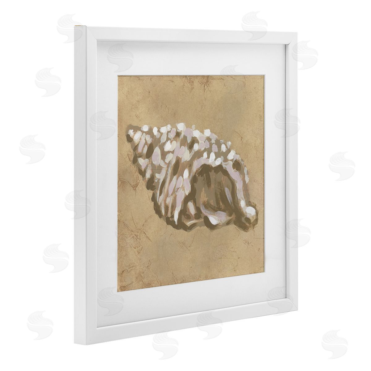 June Erica Vess Earth Tone Conch Canvas Wall Art Print