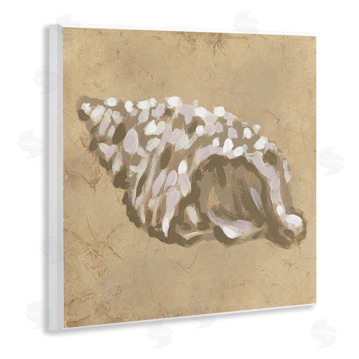 June Erica Vess Earth Tone Conch Canvas Wall Art Print