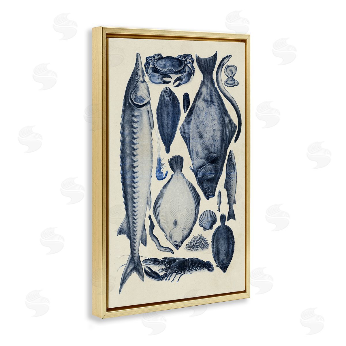 Alicia Longley Scientific Marine Life Chart Canvas Wall Art Print