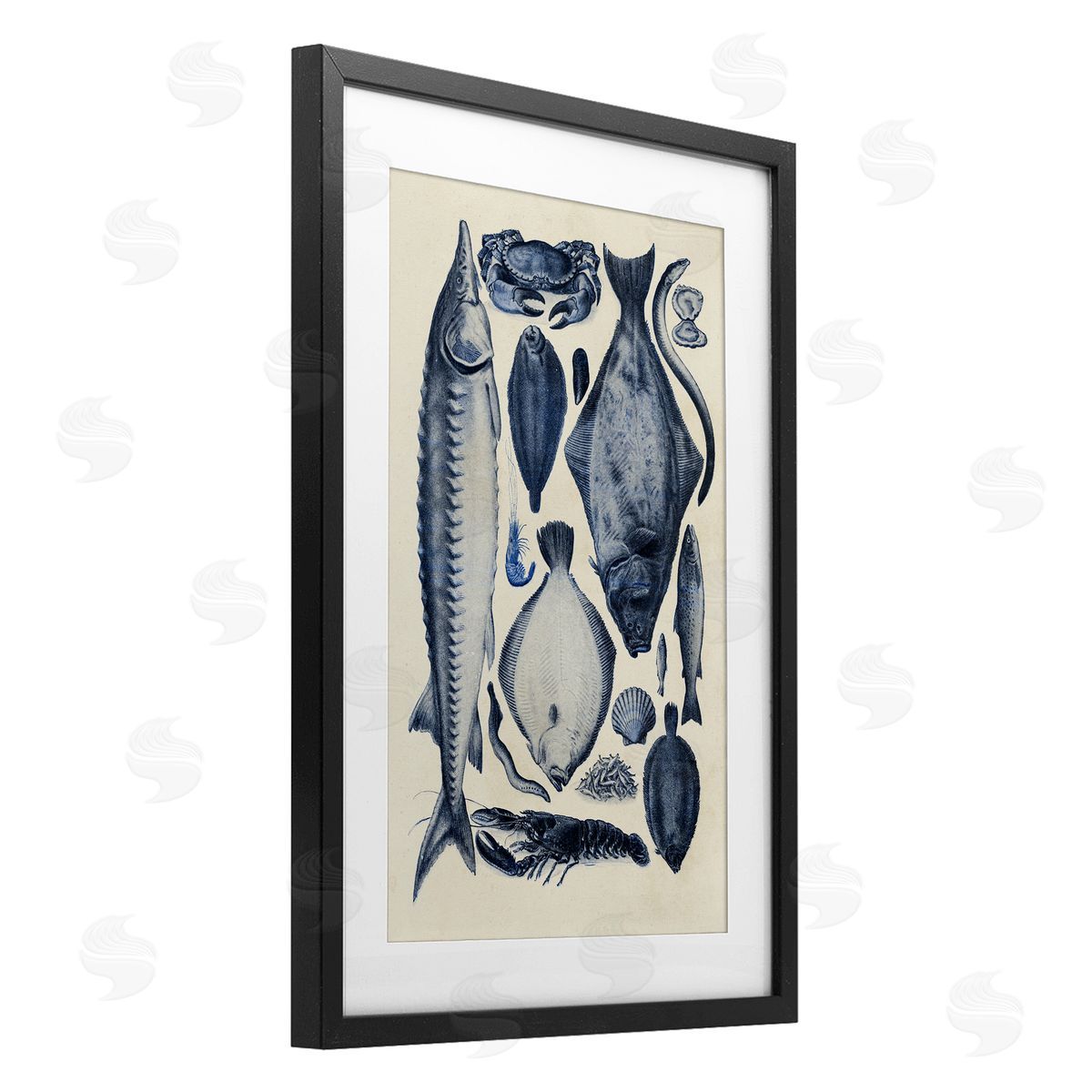 Alicia Longley Scientific Marine Life Chart Canvas Wall Art Print