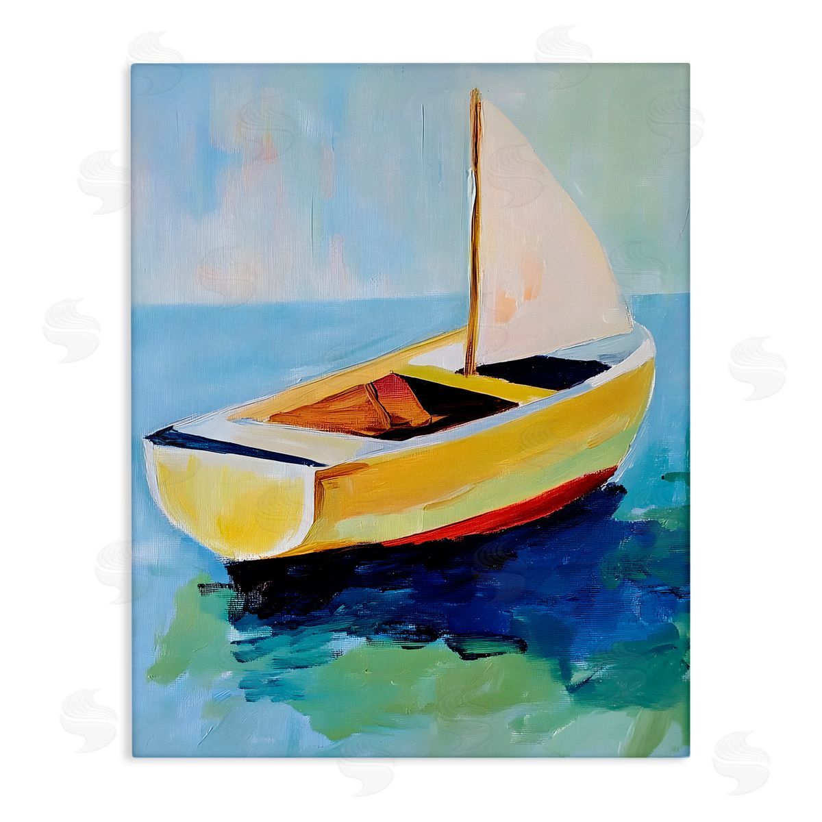 Walker Noble Pier Sail Boat View Canvas Wall Art Print