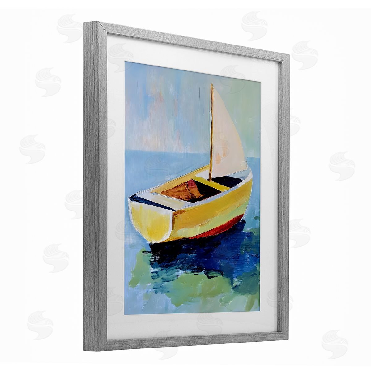 Walker Noble Pier Sail Boat View Canvas Wall Art Print