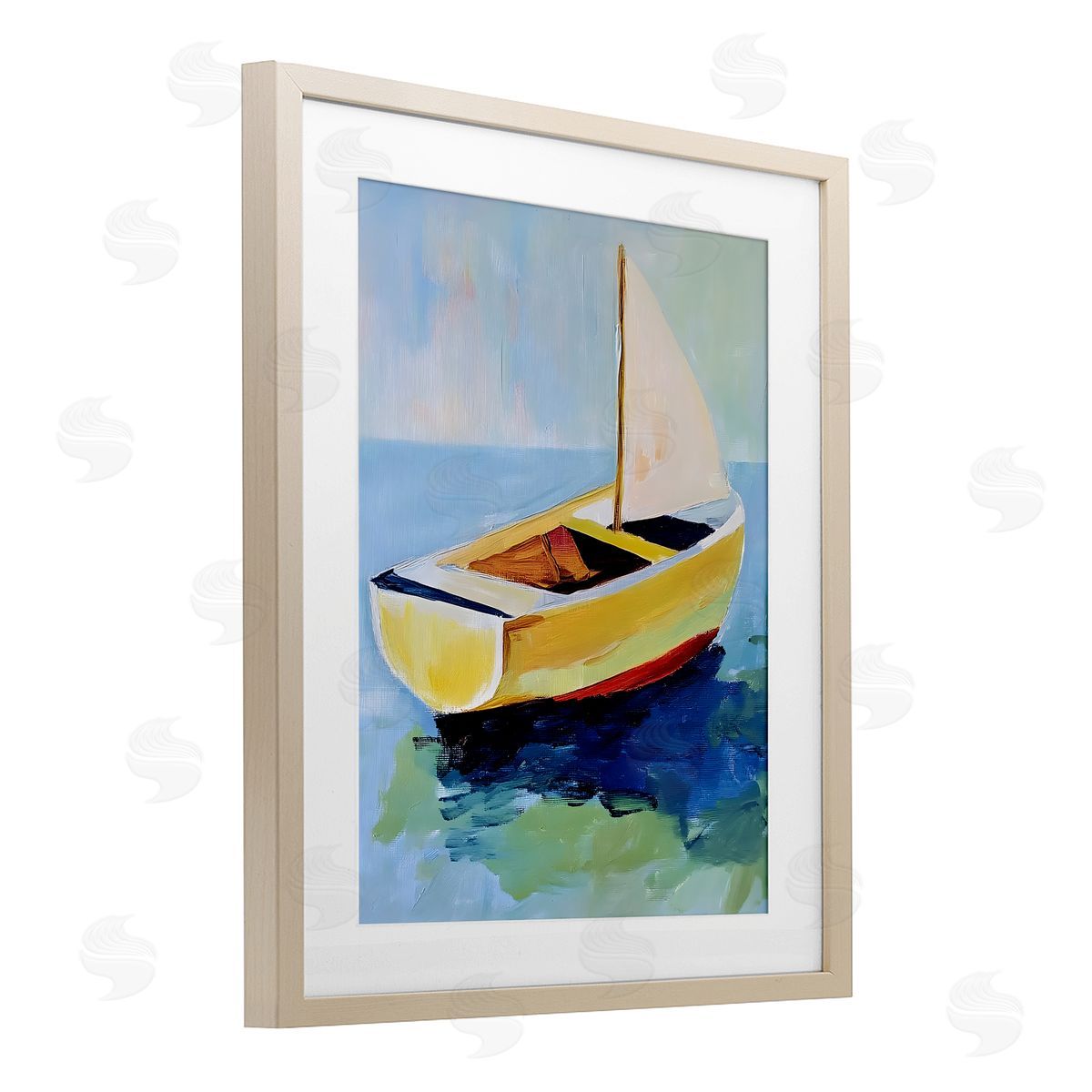 Walker Noble Pier Sail Boat View Canvas Wall Art Print