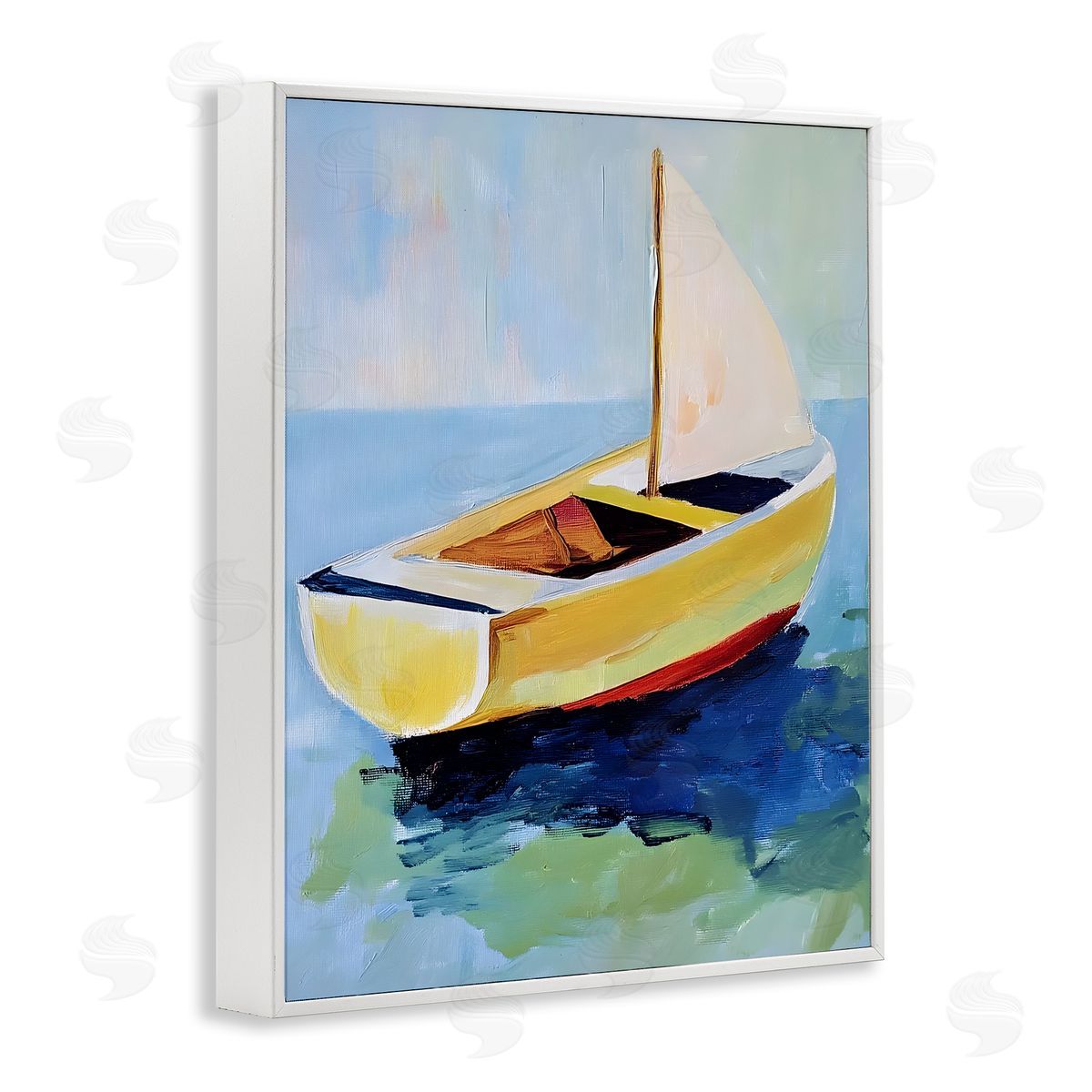 Walker Noble Pier Sail Boat View Canvas Wall Art Print