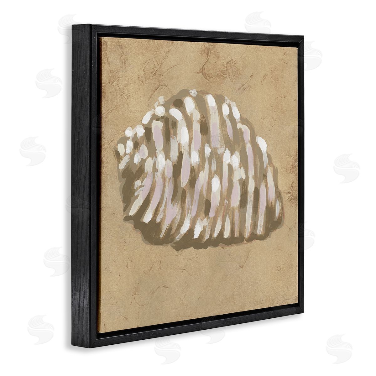 June Erica Vess Earth Tone Expressionist Shell Canvas Wall Art Print