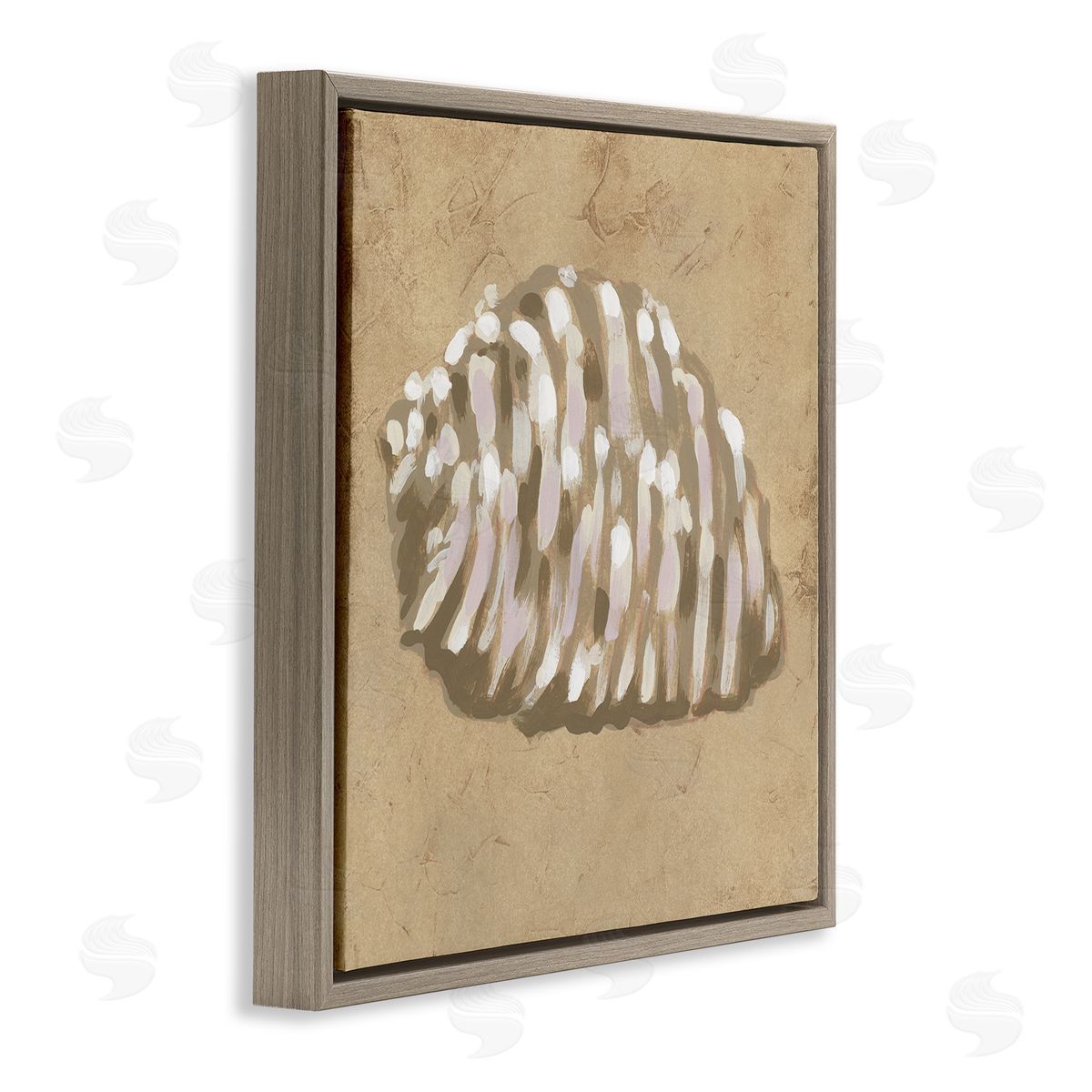 June Erica Vess Earth Tone Expressionist Shell Canvas Wall Art Print