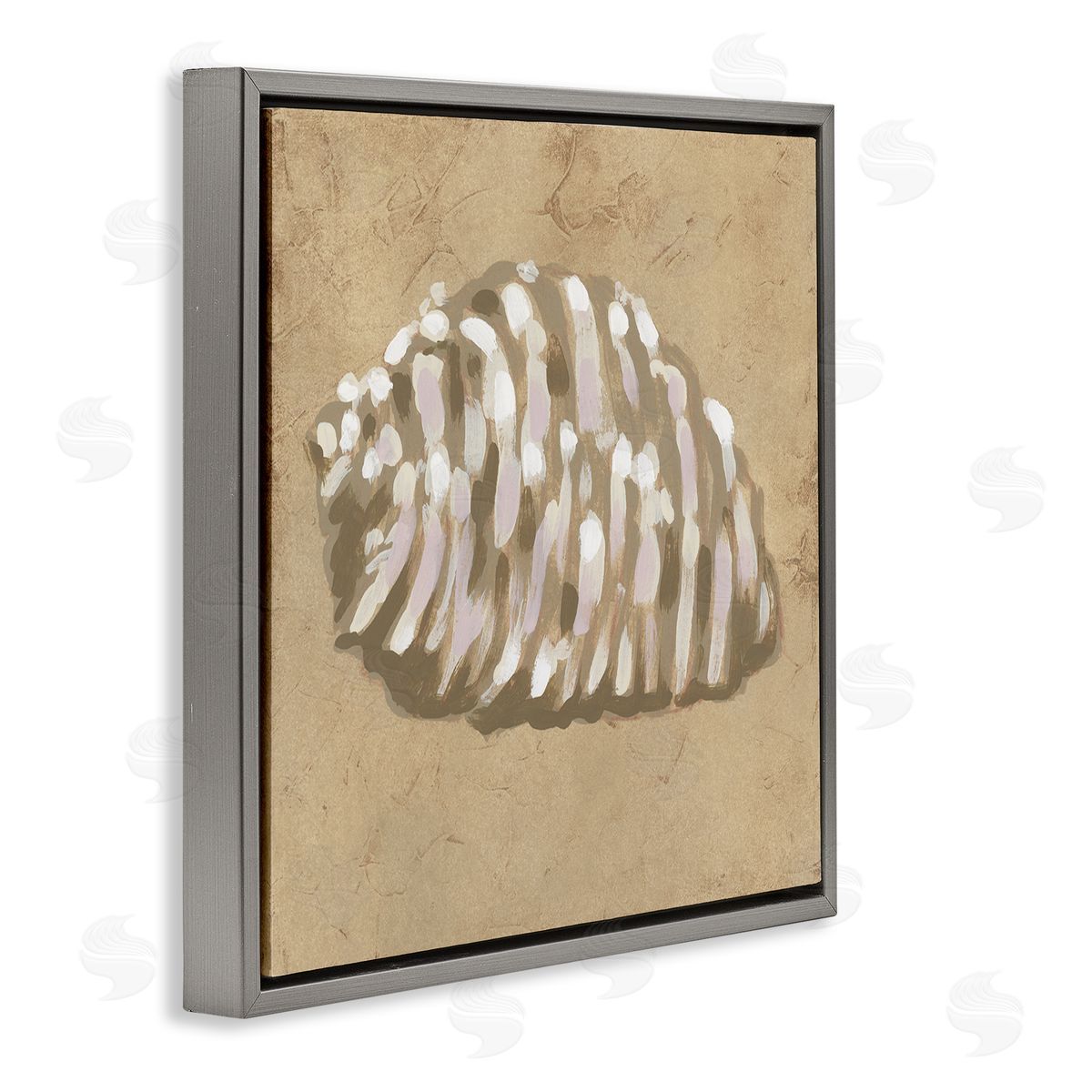 June Erica Vess Earth Tone Expressionist Shell Canvas Wall Art Print