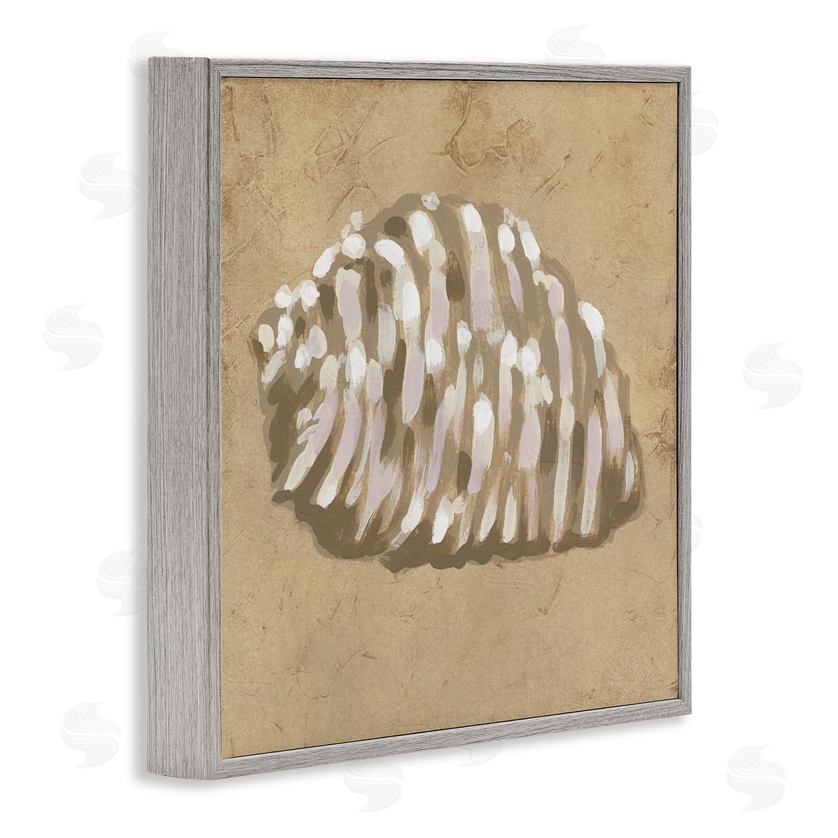 June Erica Vess Earth Tone Expressionist Shell Canvas Wall Art Print