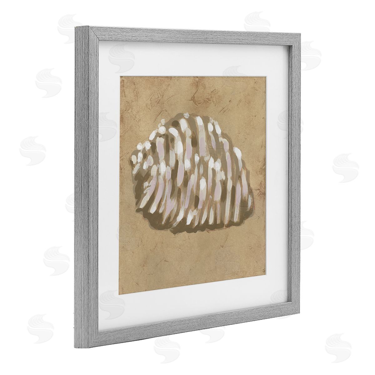 June Erica Vess Earth Tone Expressionist Shell Canvas Wall Art Print