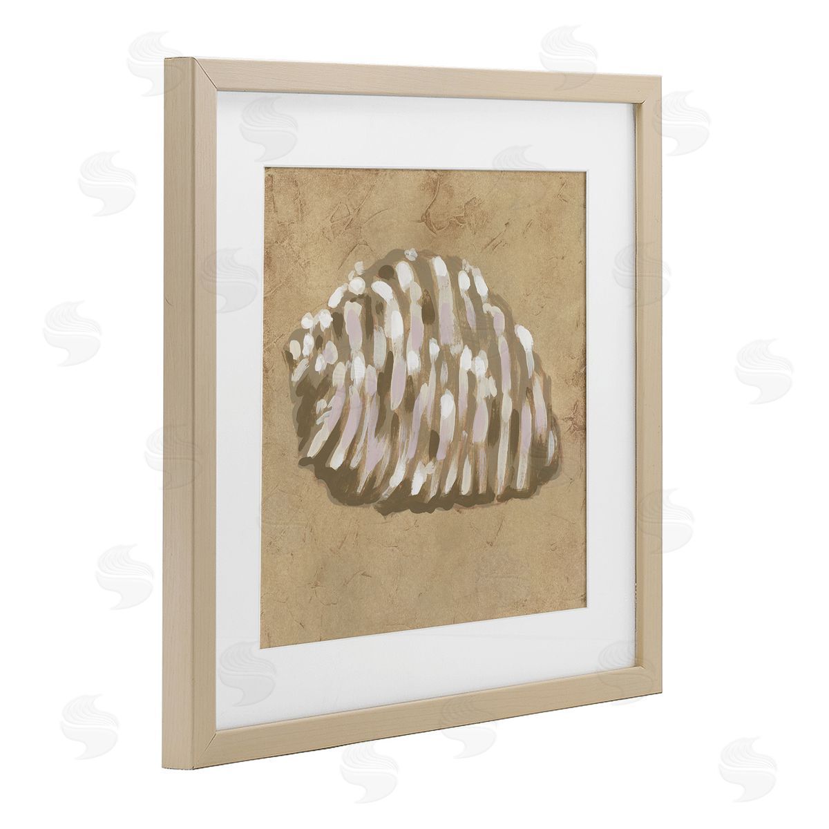 June Erica Vess Earth Tone Expressionist Shell Canvas Wall Art Print