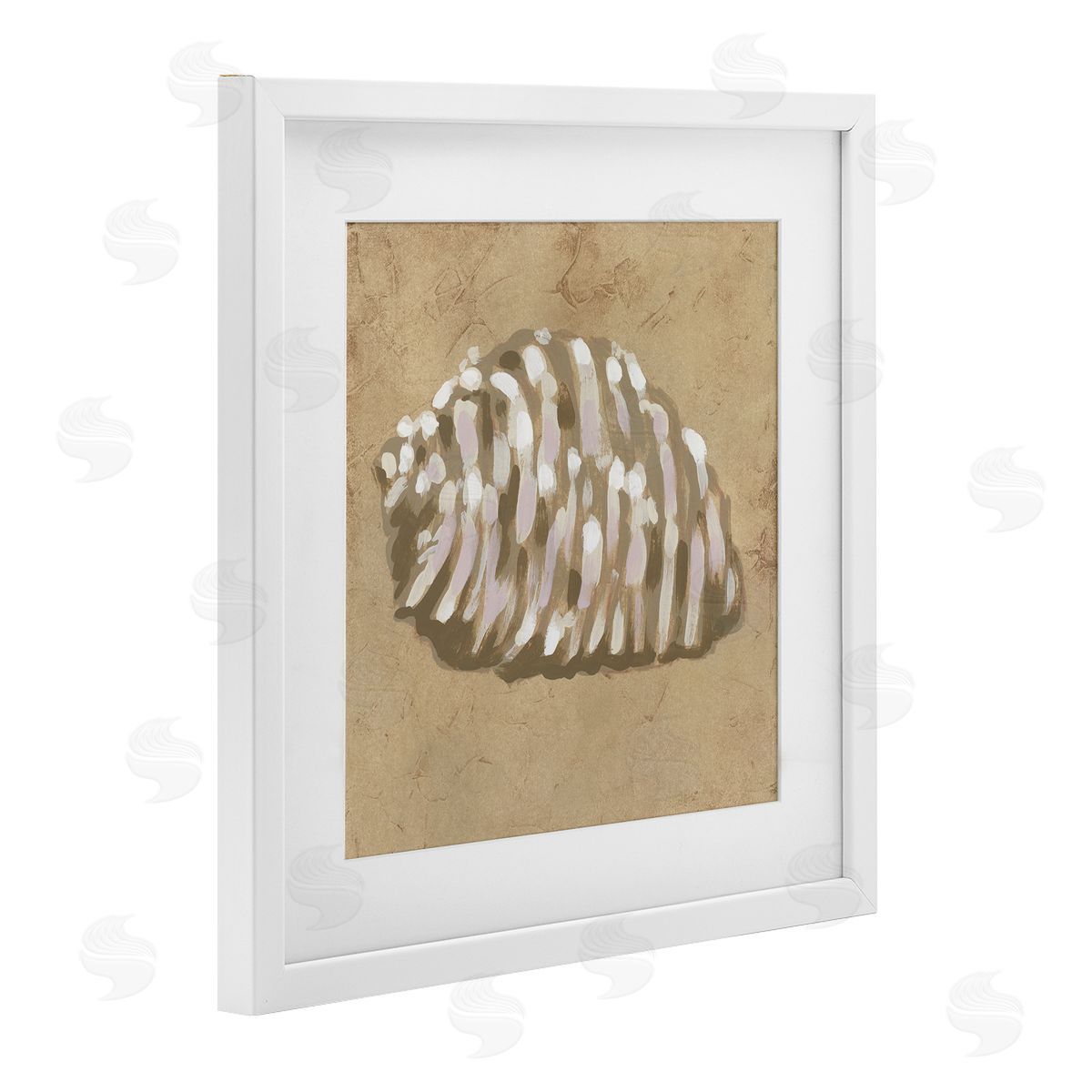 June Erica Vess Earth Tone Expressionist Shell Canvas Wall Art Print