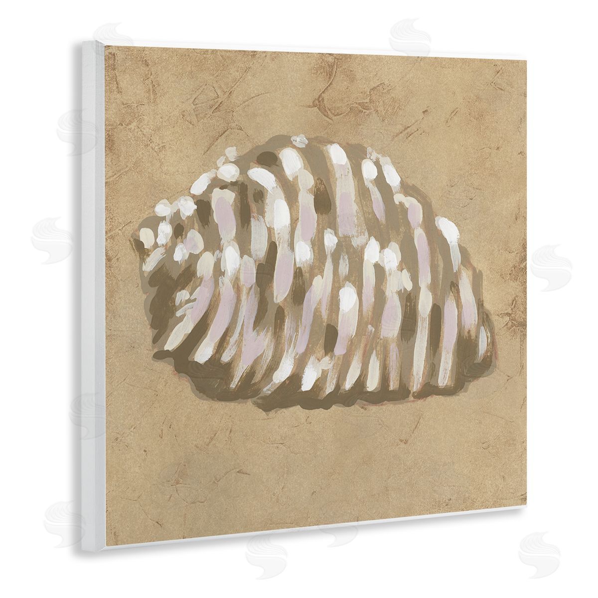 June Erica Vess Earth Tone Expressionist Shell Canvas Wall Art Print