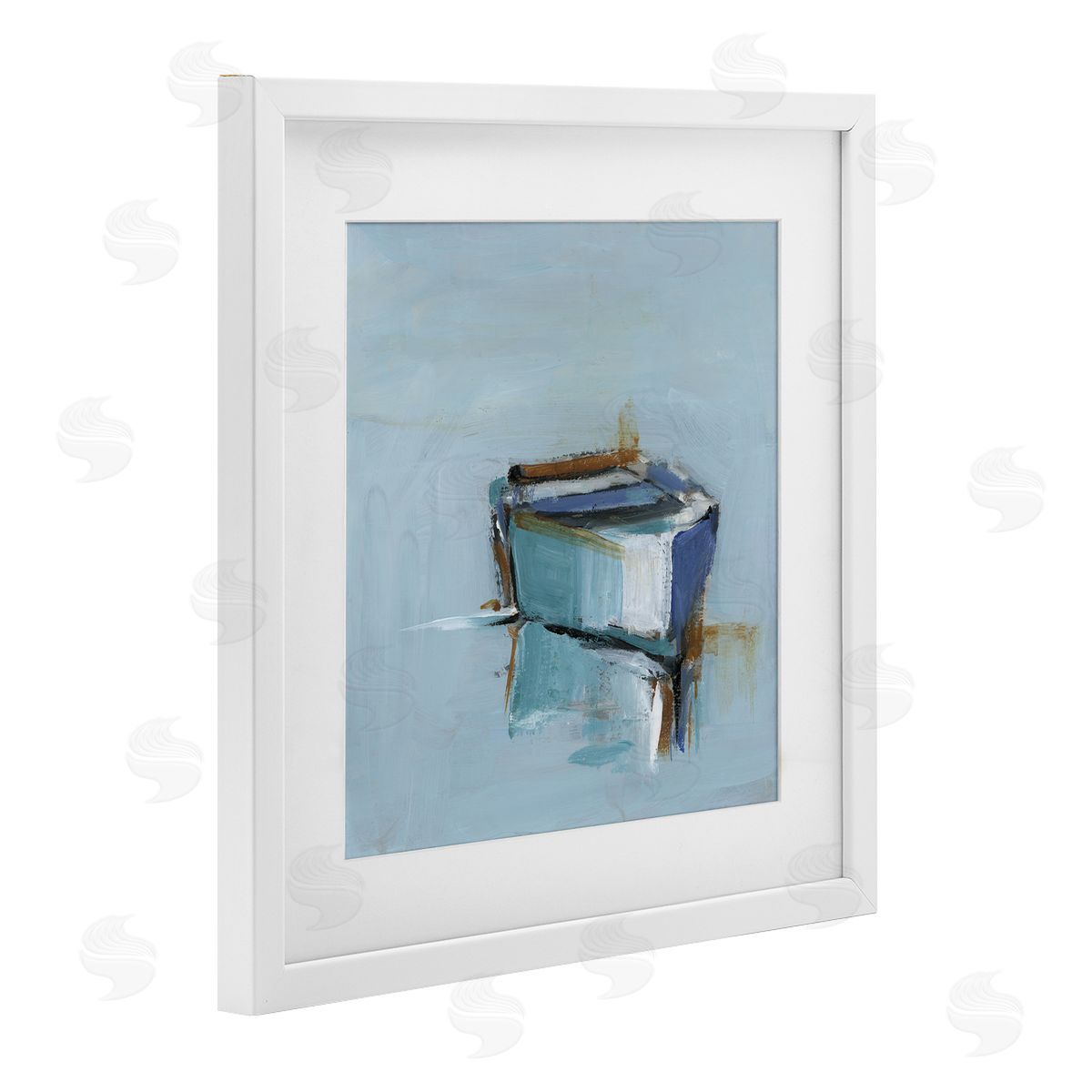 Ethan Harper Calm Water Reflection Boat Canvas Wall Art Print