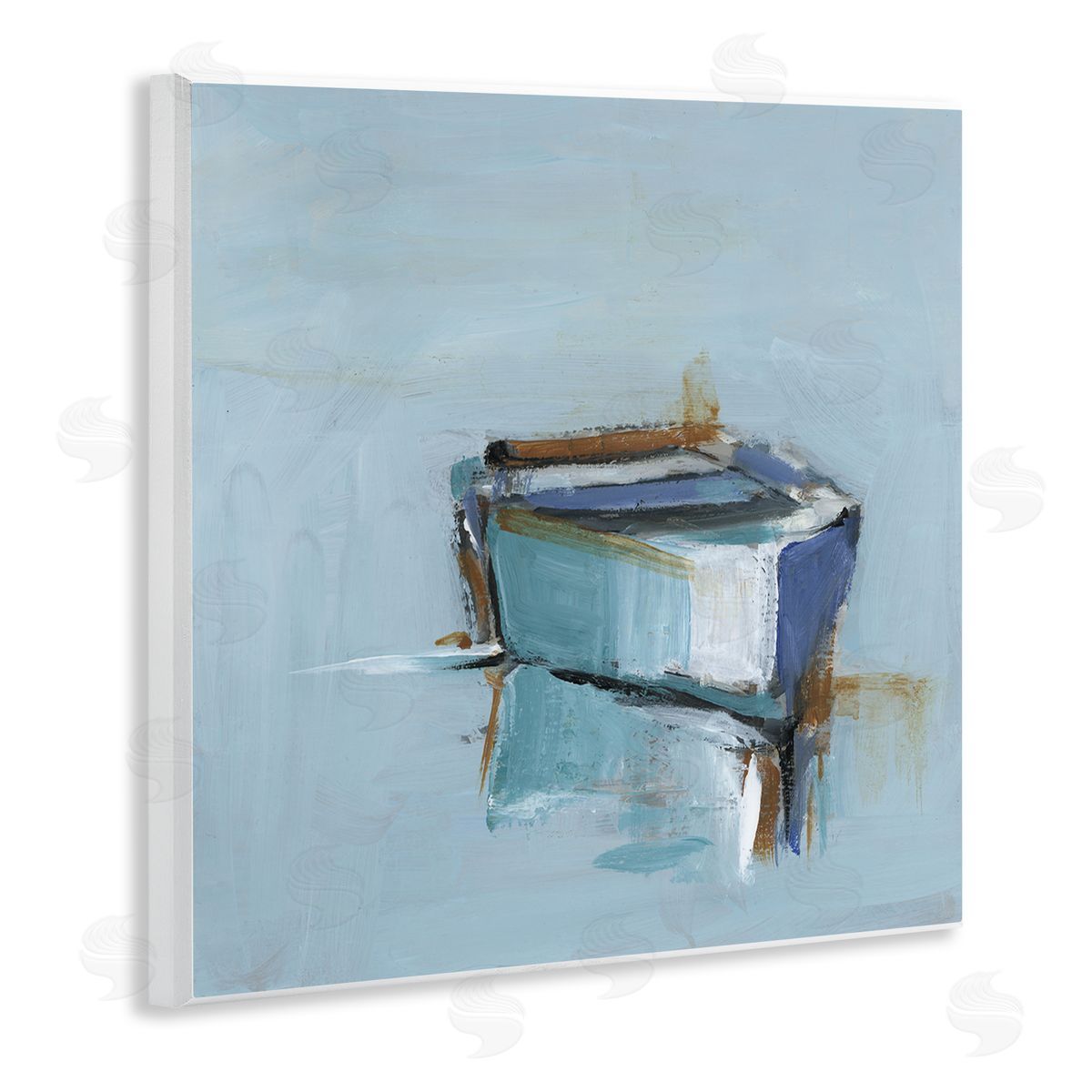 Ethan Harper Calm Water Reflection Boat Canvas Wall Art Print