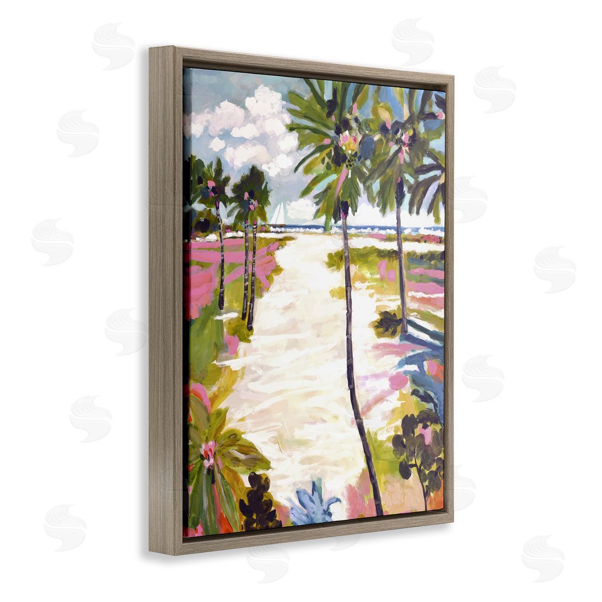 Karen Fields Bright Sunlit Palm Trees Canvas Wall Art Print