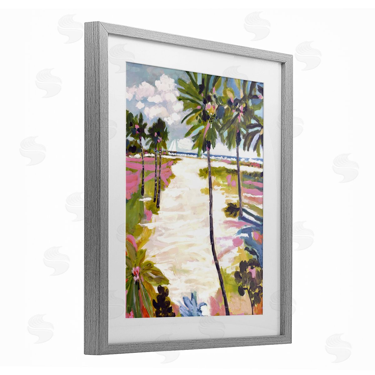 Karen Fields Bright Sunlit Palm Trees Canvas Wall Art Print