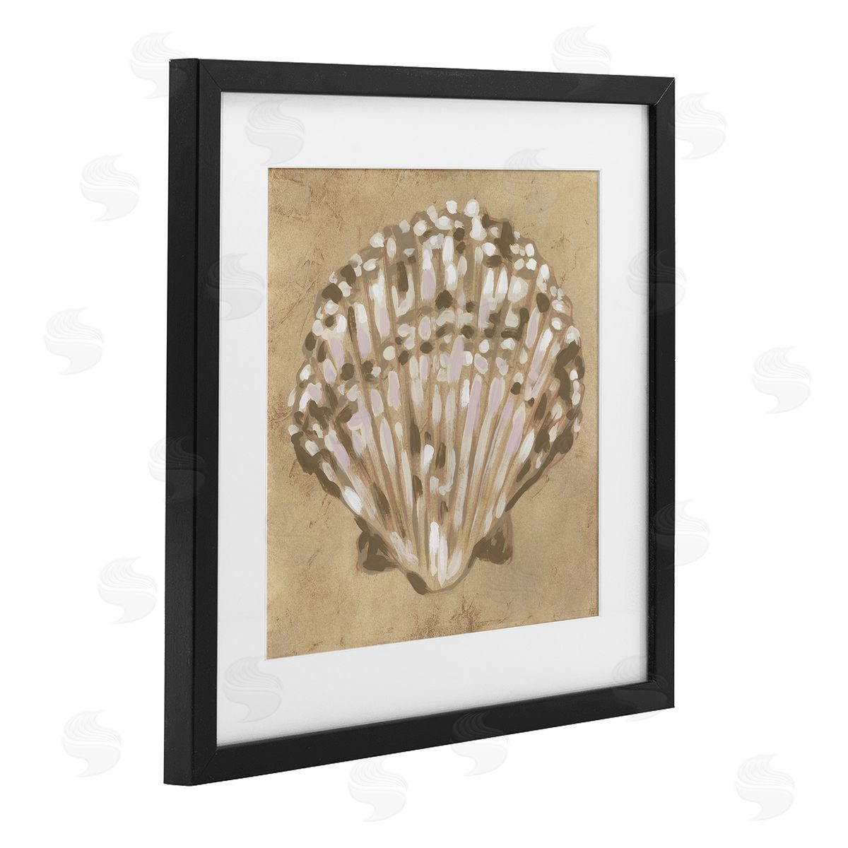 June Erica Vess Earthtone Clam Shell Canvas Wall Art Print