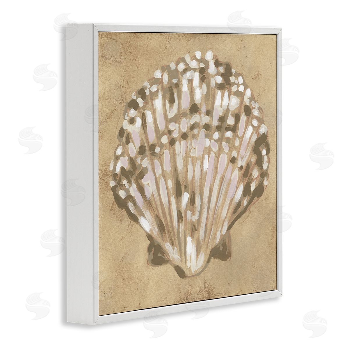 June Erica Vess Earthtone Clam Shell Canvas Wall Art Print