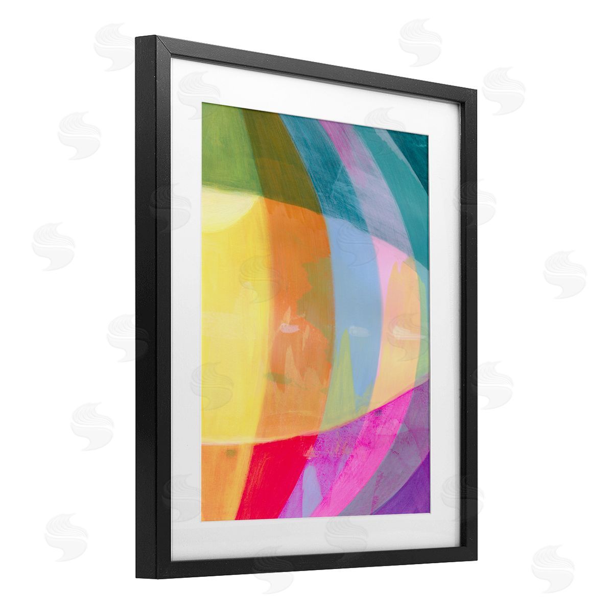 Grace Popp Curved Neon Flare Canvas Wall Art Print
