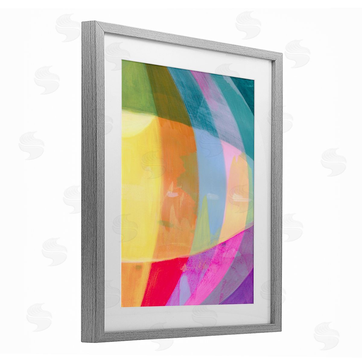 Grace Popp Curved Neon Flare Canvas Wall Art Print