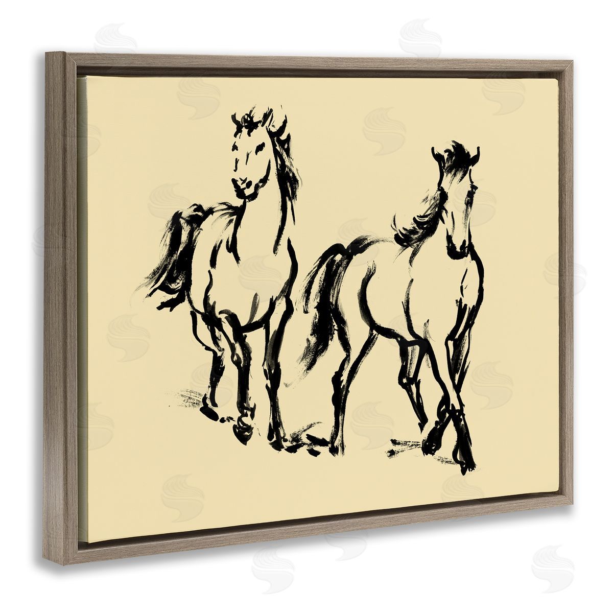 Victoria Barnes Horses in Motion Gesture Canvas Wall Art Print