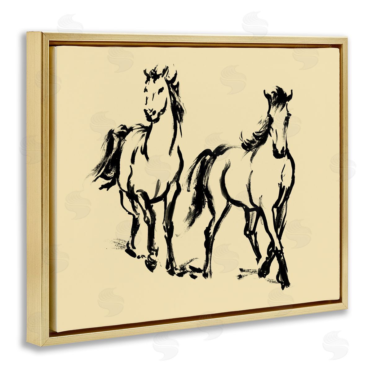 Victoria Barnes Horses in Motion Gesture Canvas Wall Art Print