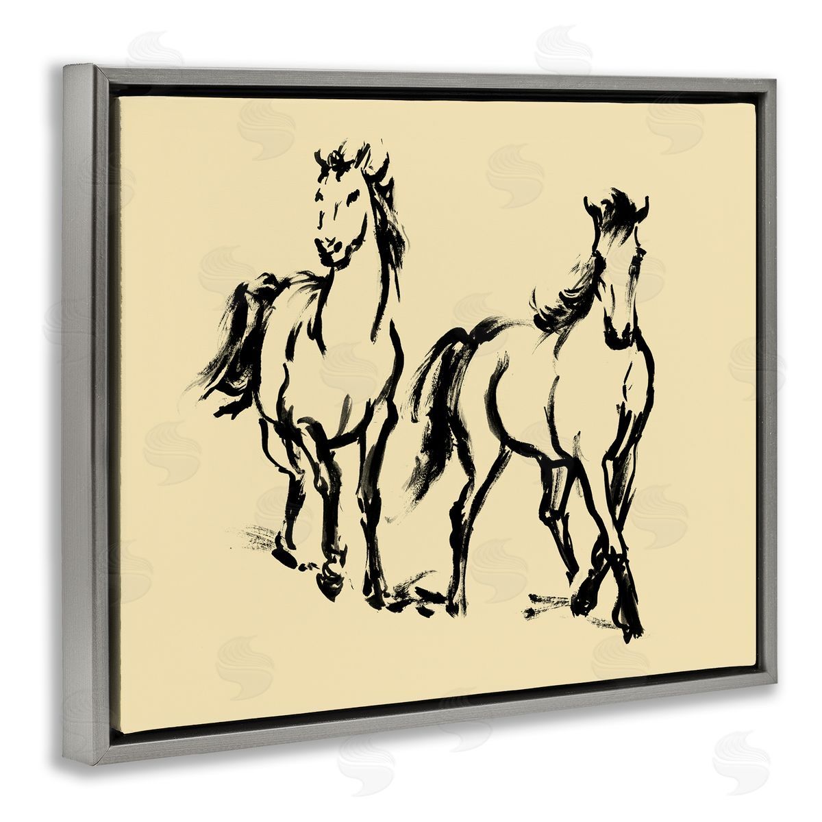 Victoria Barnes Horses in Motion Gesture Canvas Wall Art Print