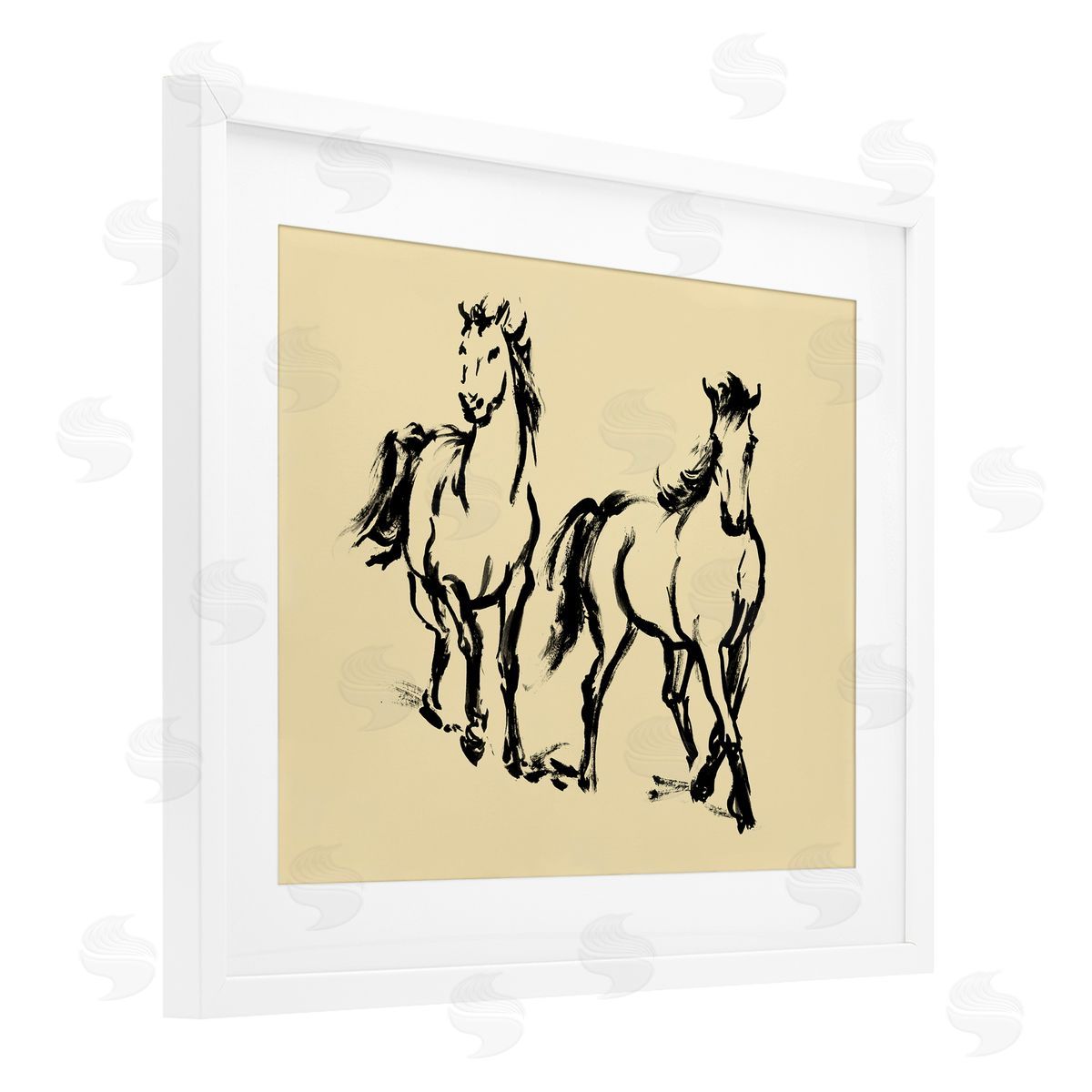 Victoria Barnes Horses in Motion Gesture Canvas Wall Art Print