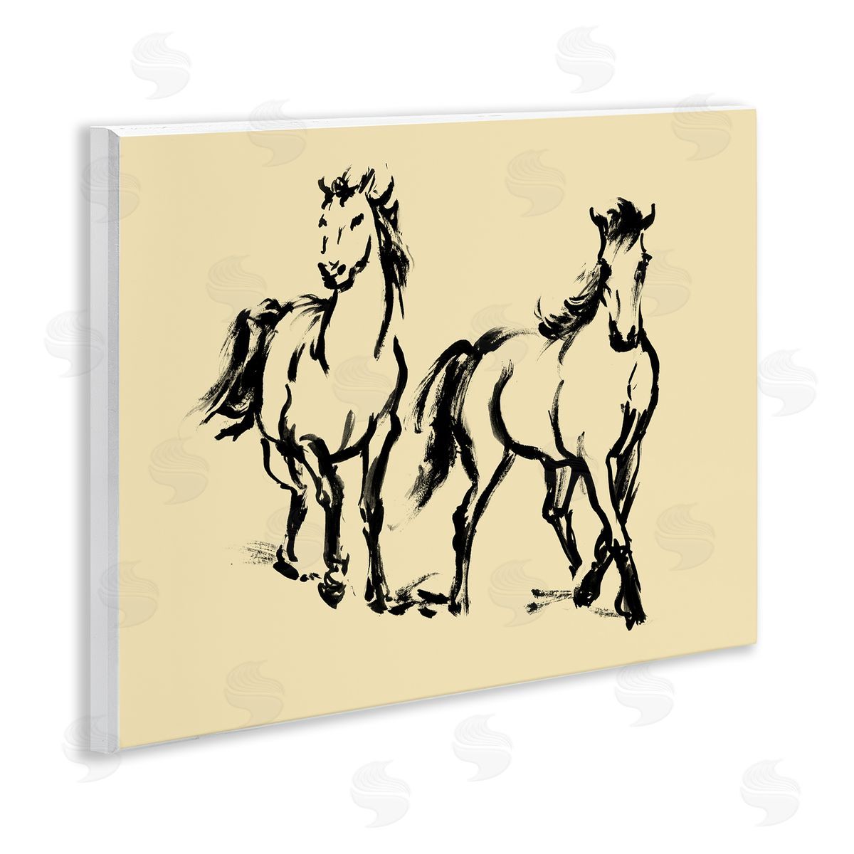 Victoria Barnes Horses in Motion Gesture Canvas Wall Art Print