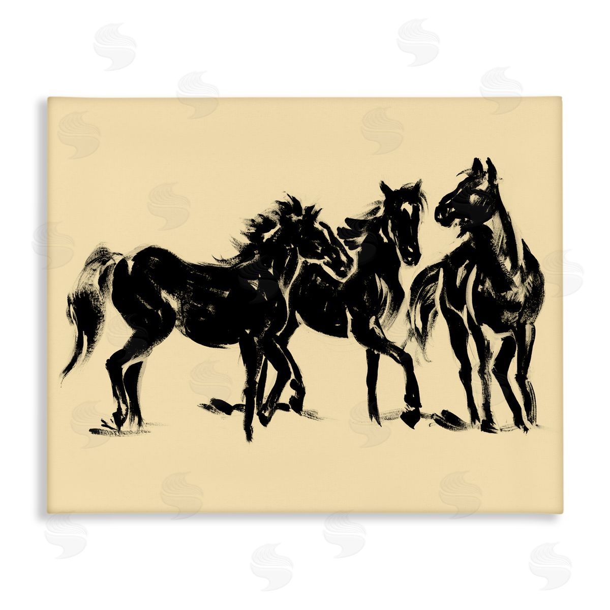 Victoria Barnes Horses in Motion Study Canvas Wall Art Print