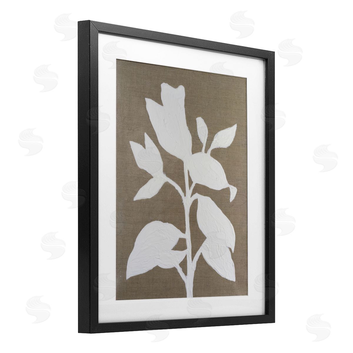 Vanna Lam Minimal Frosted Florals Canvas Wall Art Print